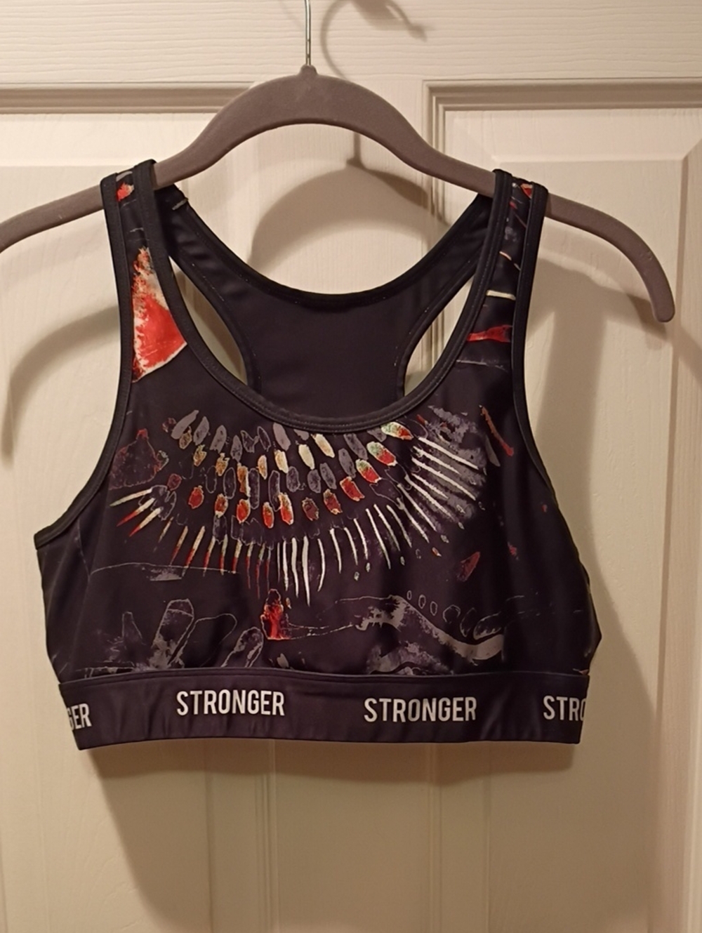 Stronger Black Sports Bra